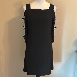 SzSP black cocktail dress with cute rhinestone sleeves